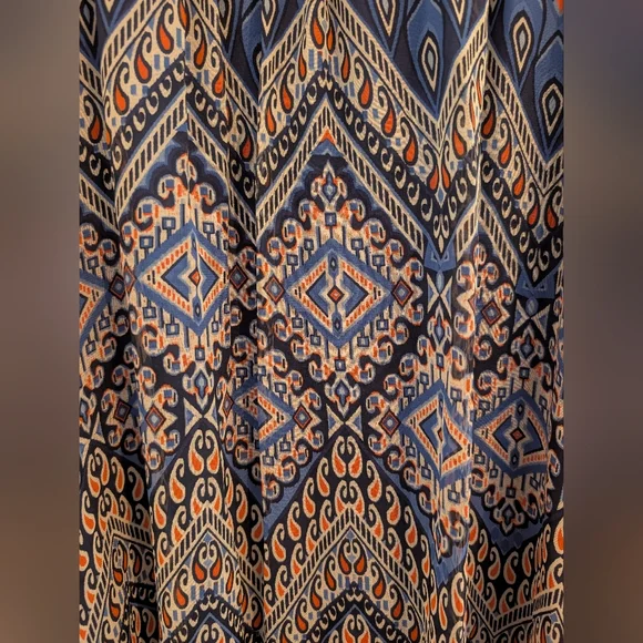 AB Studio Asymmetrical Blue and White Tank Dress Size Small - Picture 2 of 5